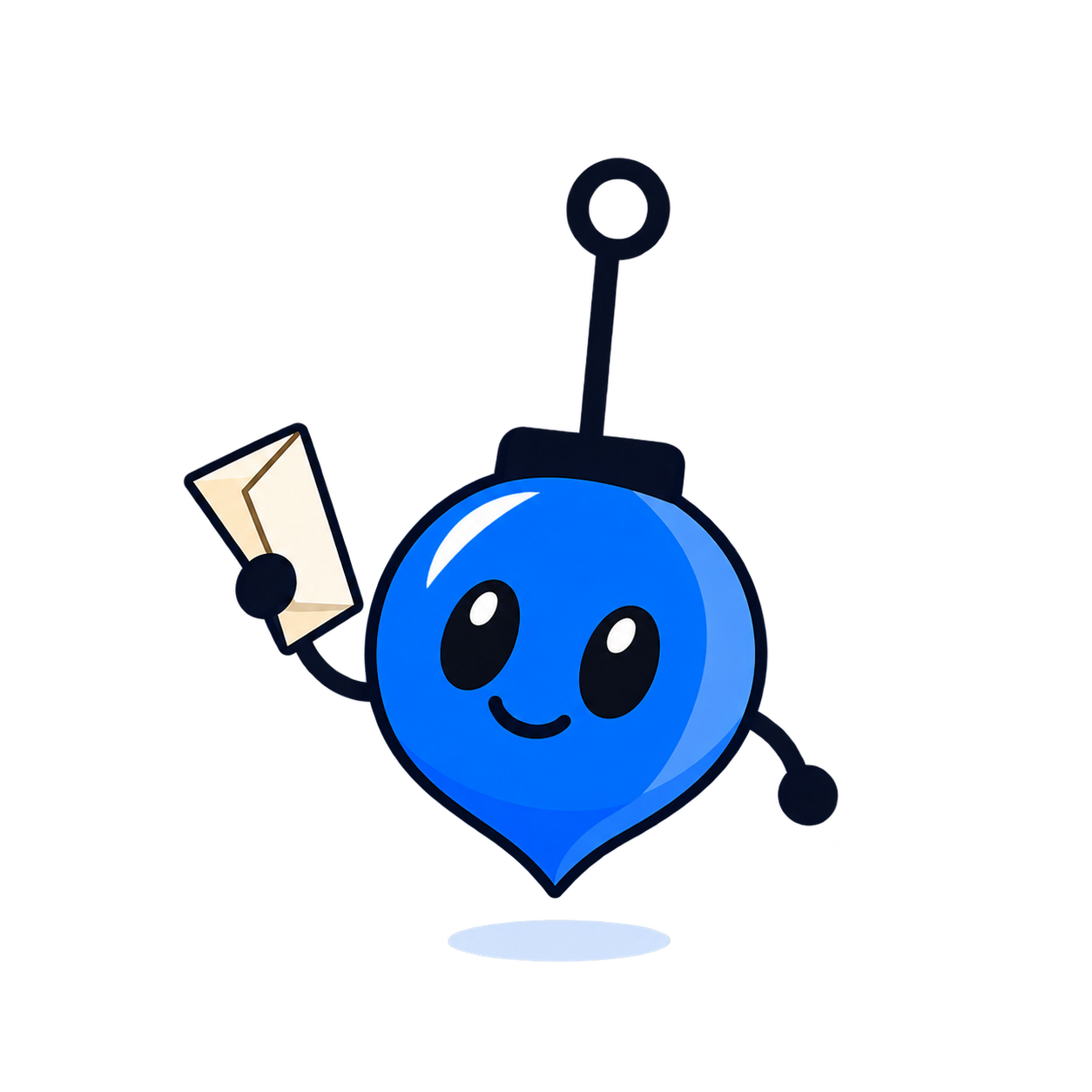 A tiny blue bob with a request slip.